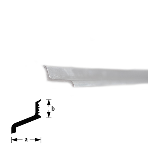 Lekdorpelprofiel Aluminium Brute - 25X18MM 2.5M