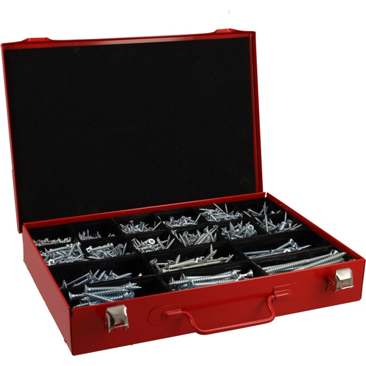 assortimentskoffer metaal rood kelfort