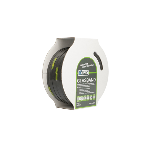 Glasband Pe Kowo - 9X2MM 100M ZWART