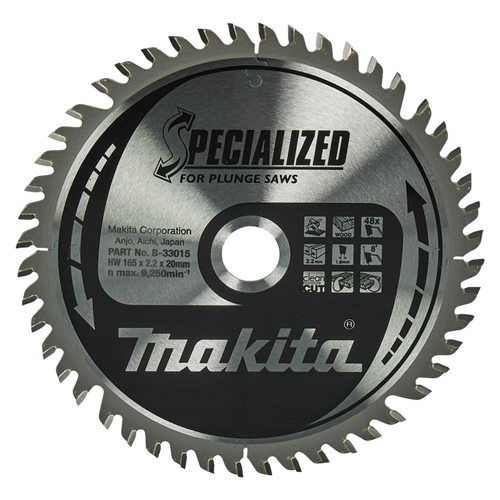 Cirkelzaagblad Hm Makita - 165X2.2X20MM 48T ATB