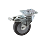 zwenkwiel grijs rubber met rem-2