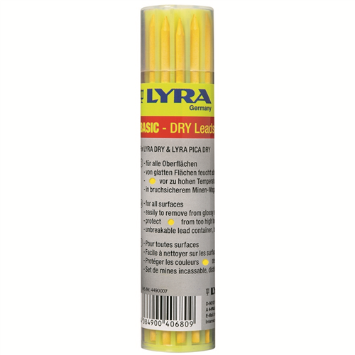Navulling Diepgatpen Potlood Lyra - 12X GEEL