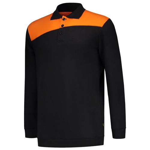 Polosweater Bicolor Naden Tricorp - 302004 ZWART/ORANJE XS
