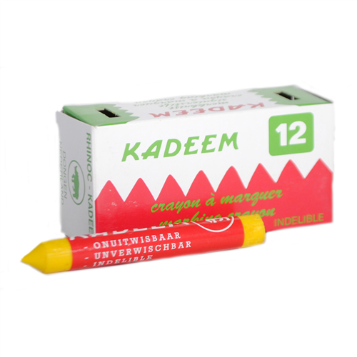 Merkkrijt Kadeem Geel - 12 STUKS