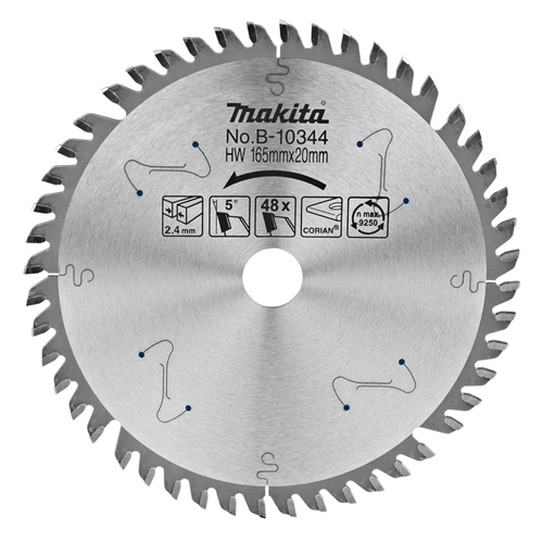 Cirkelzaagblad Hm Makita - 165X2.4X20MM 48T TCG