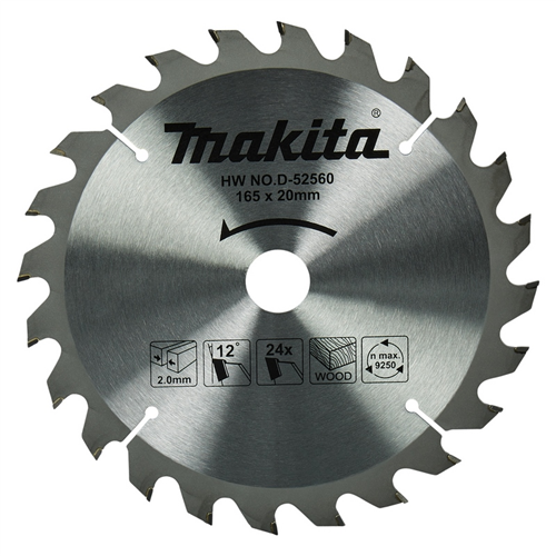 Cirkelzaagblad Hm Makita - 165X2.0X20MM 24T 0