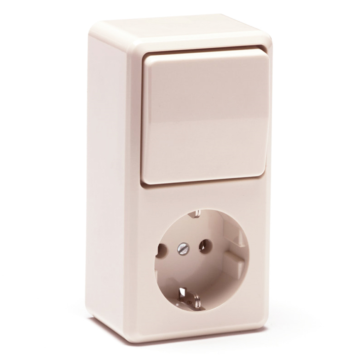 contactdoos+schakel wissel opbouw jung