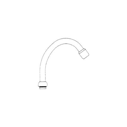 Bovenuitloop Chroom Venlo - 130MM M24