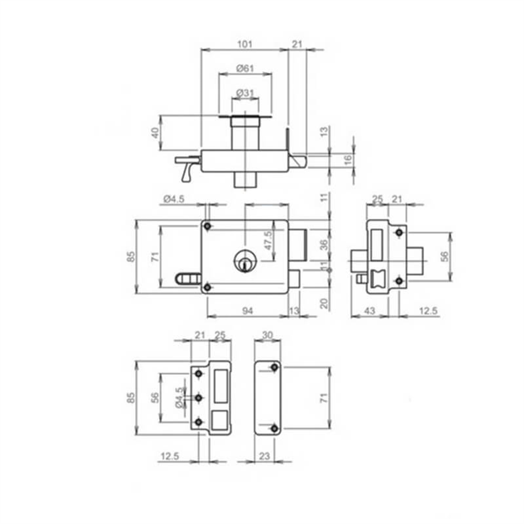 oplegslot d&n yale