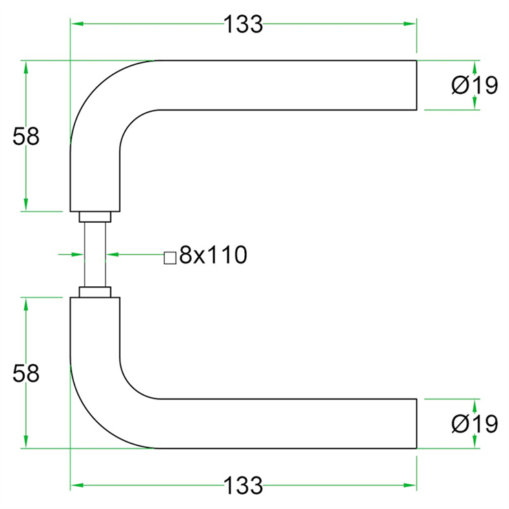 deurkruk rvs a2 oxloc