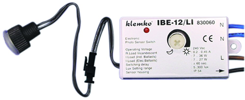Schemerschakelaar Inbouw Klemko - IBE-12/LI