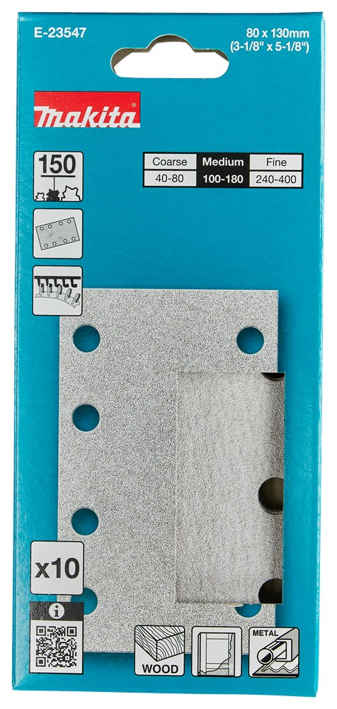 schuurstrook wit velcro makita