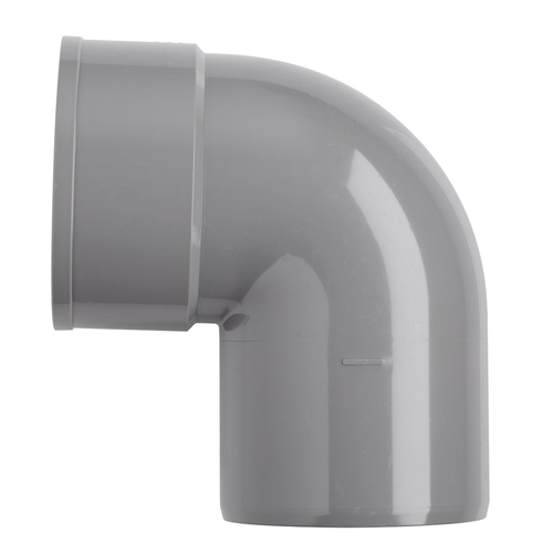 Bocht Pvc Grijs Rwa - 125MM