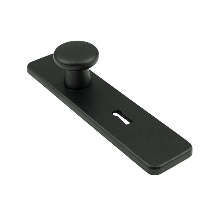 knopschild aluminium mat zwart oxloc