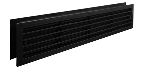 Badkamerrooster Kunststof Weha - 450X 90MM (BXH) ZWART