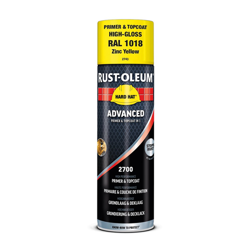 Deklaag Hardhat Advanced Rust-Oleum - 2743 500ML RAL 1018 LICHTGEEL