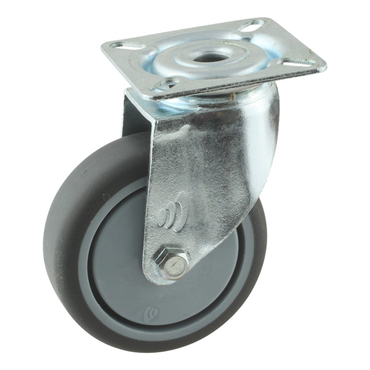 zwenkwiel grijs rubber