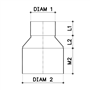 verloop pvc grijs hwa/rwa-4