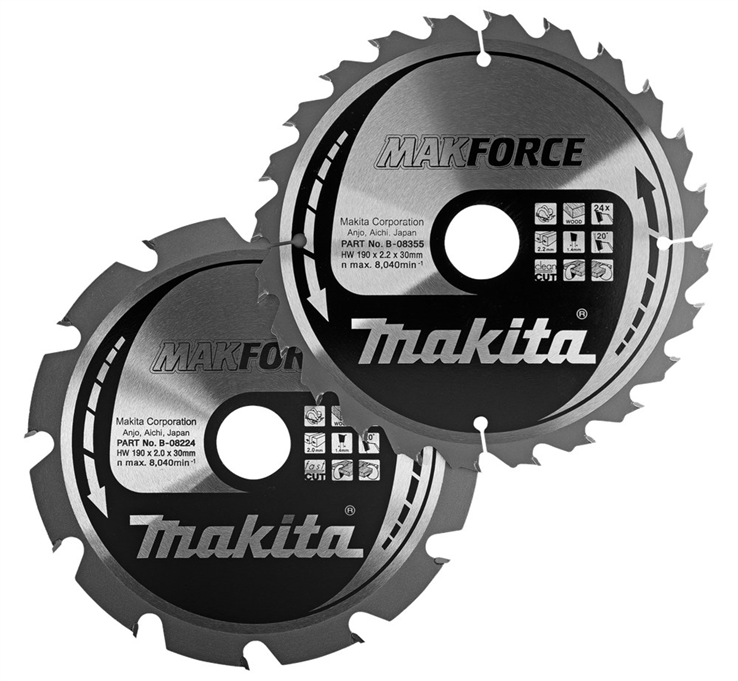 cirkelzaagblad set hm makita
