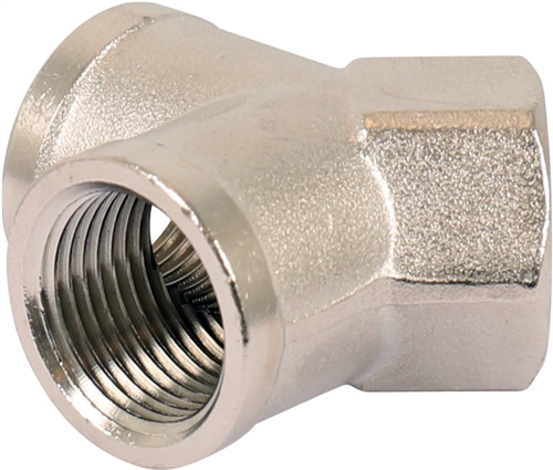 Y-Koppeling Staal Vernikkeld Ironside - 3/8'' BI  3-WEG SET à 2 ST