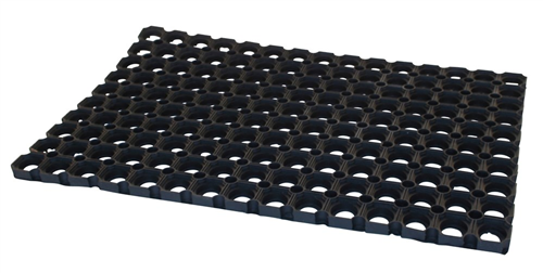 Buitenmat Zwart Rubber - 350 DOMINO  500X 800X22MM