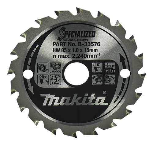 Cirkelzaagblad Hm Makita - 85X1X15MM 20T ATB