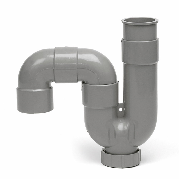 sifon universeel pvc rwa grijs