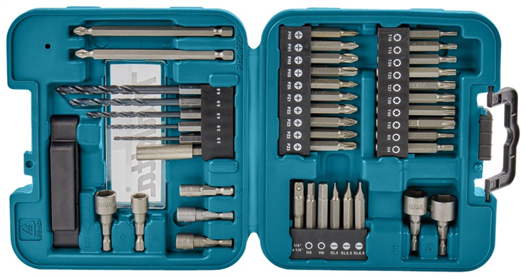 boor-/schroefbitset makita