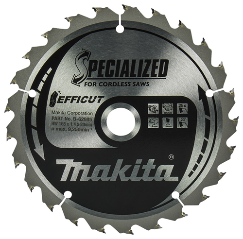 Cirkelzaagblad Hm Makita - 165X1.4X20MM 25T ATAFR