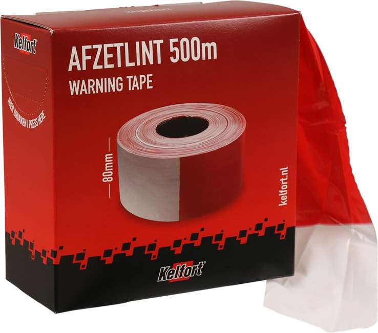 afzetlint rood/wit kelfort