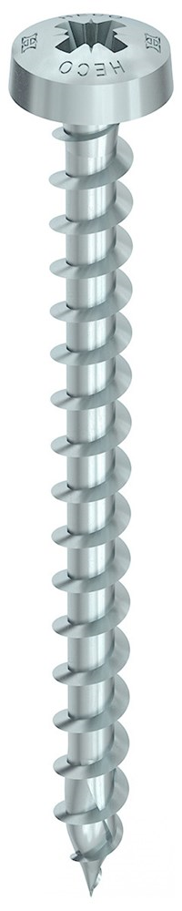 Spaanplaatschroef Verzinkt Heco - 5.0X 25MM CK PZ2