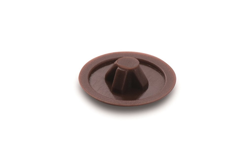 Afdekkap Kunststof Heco - Ø12MM DONKERBRUIN RAL 8011