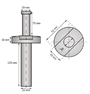 kierstandhouder rvs-3