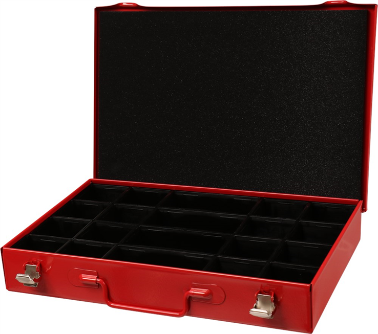 assortimentskoffer metaal rood kelfort