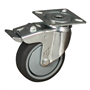 zwenkwiel grijs rubber met rem-2