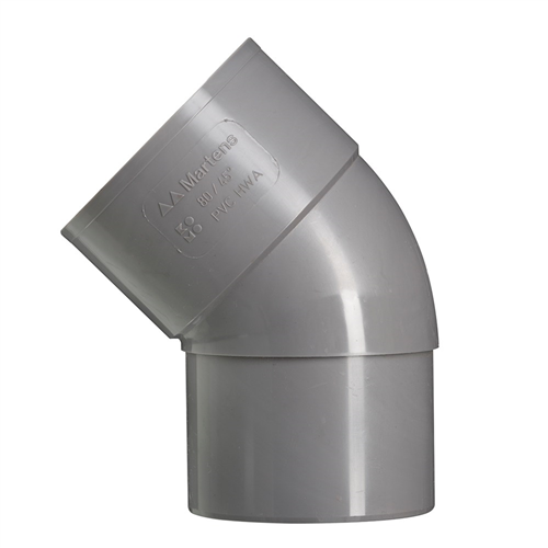 Bocht Pvc Grijs Hwa - 100MM