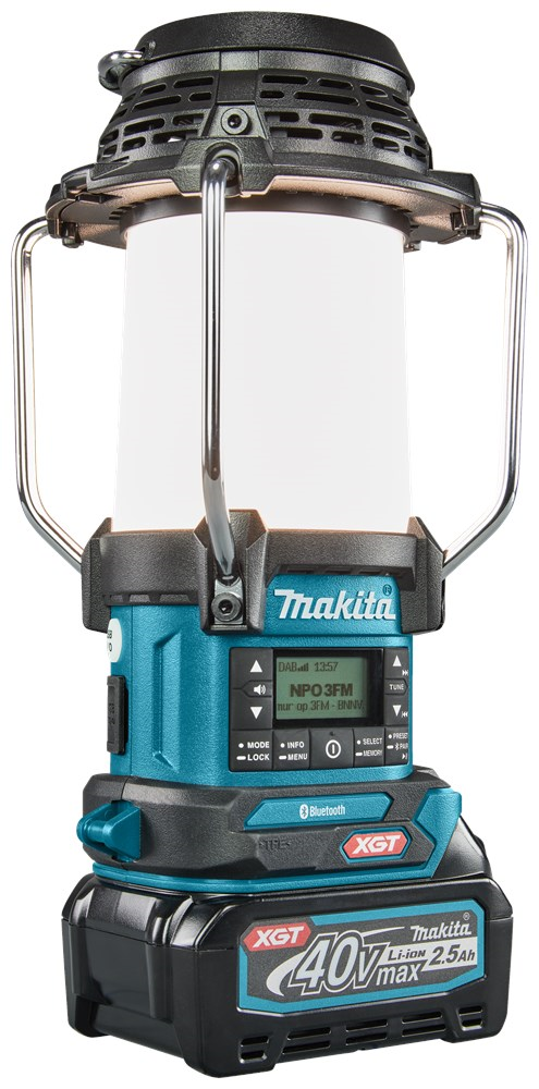 accu camping lamp met radio makita