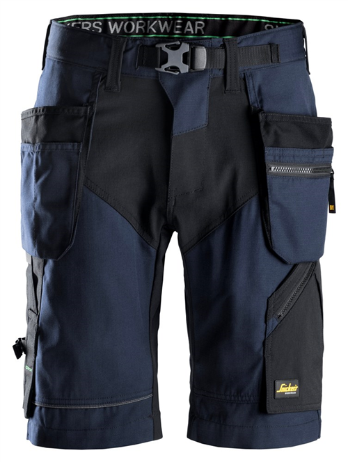 Werkbroek+ Kort Flexiwork Snickers - 6904 DONKERBLAUW/ZWART 050
