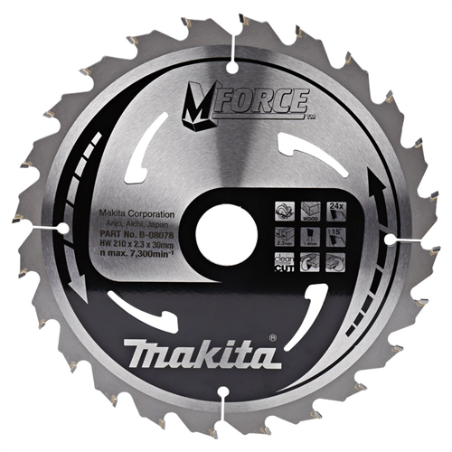 Cirkelzaagblad Hm Makita - 210X2.3X30MM 24T M-FORCE