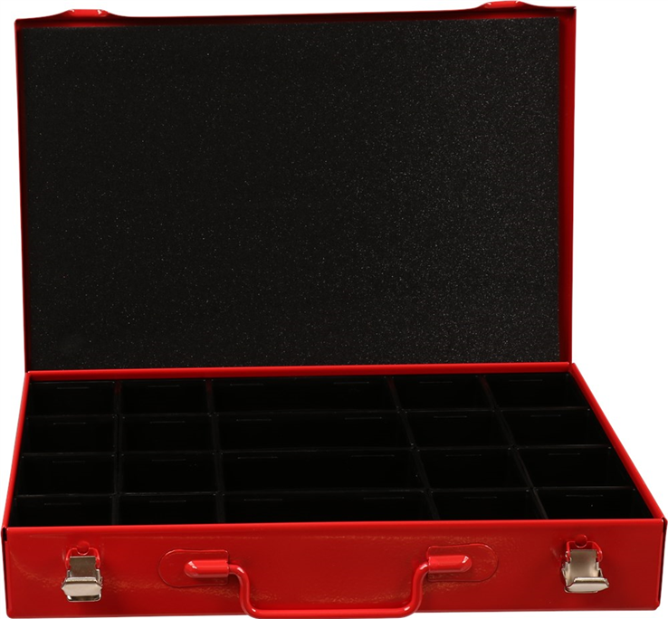 assortimentskoffer metaal rood kelfort