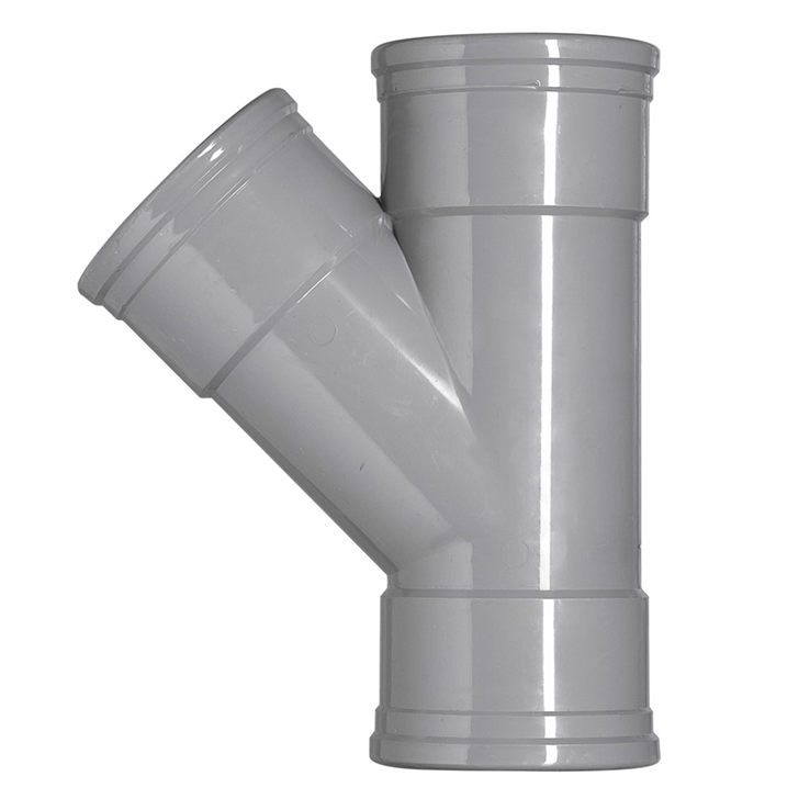 T-stuk pvc grijs rwa