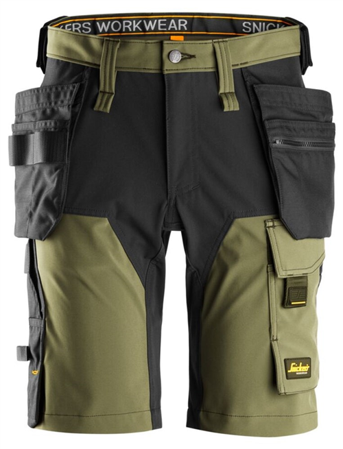 Short Allroundwork Stretch Snickers - 6175 KHAKI GROEN/ZWART 046