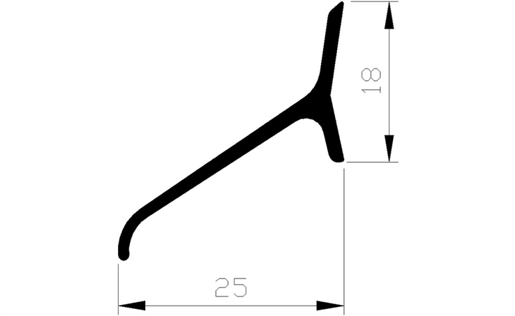 lekdorpelprofiel aluminium brute