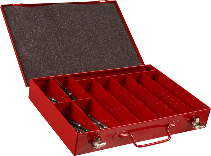 assortimentskoffer metaal rood kelfort