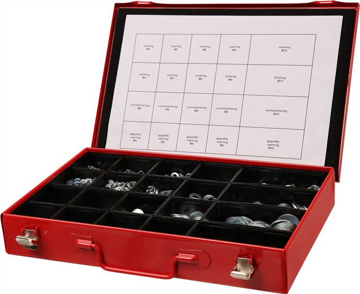 assortimentskoffer metaal rood kelfort