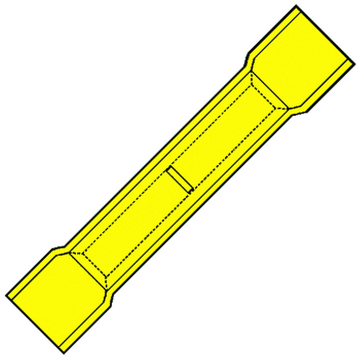 kabelschoen verbinder geisoleerd geel