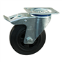 zwenkwiel zwart rubber met rem-3