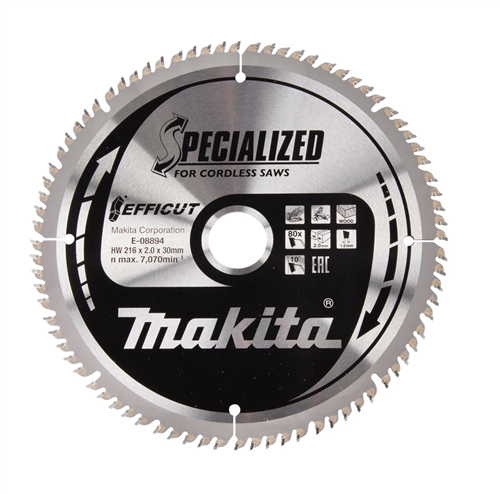 Cirkelzaagblad Hm Makita - 216X2.0X30MM 80T ATAFR