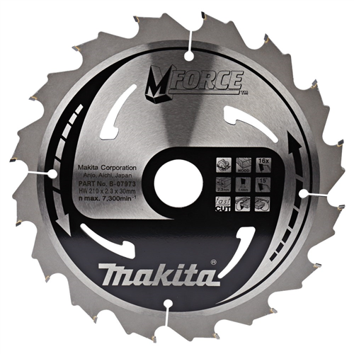 Cirkelzaagblad Hm Makita - 210X2.3X30MM 16T M-FORCE