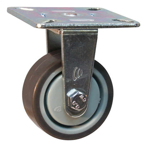 Bokwiel Grijs Rubber -  50MM  MAX. 40KG